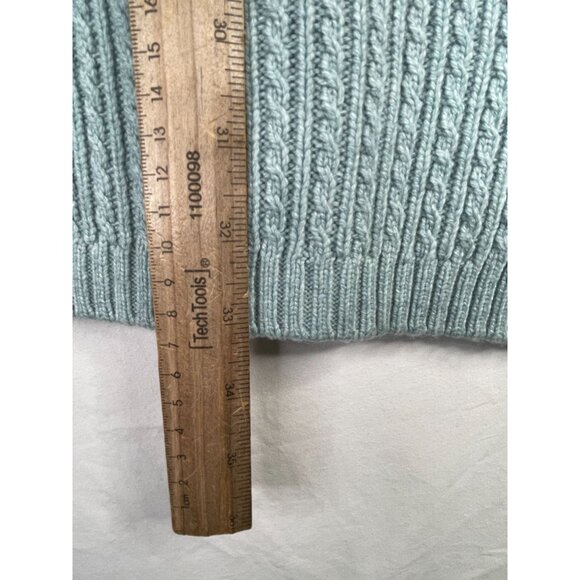 Chicos Open Cable Knit Cardigan size 2 (Large) Green - Picture 7 of 7
